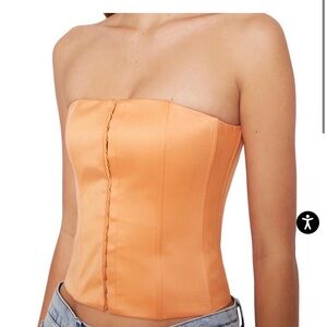 Orange Danielle Guizio Corset Top